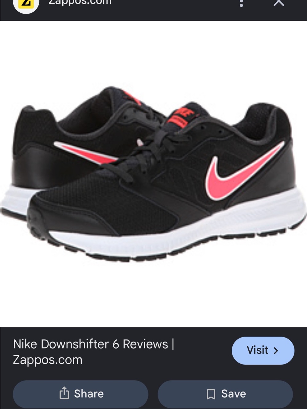 Nike Women’s Downshifter Black/Pink Lightweight Running Shoes